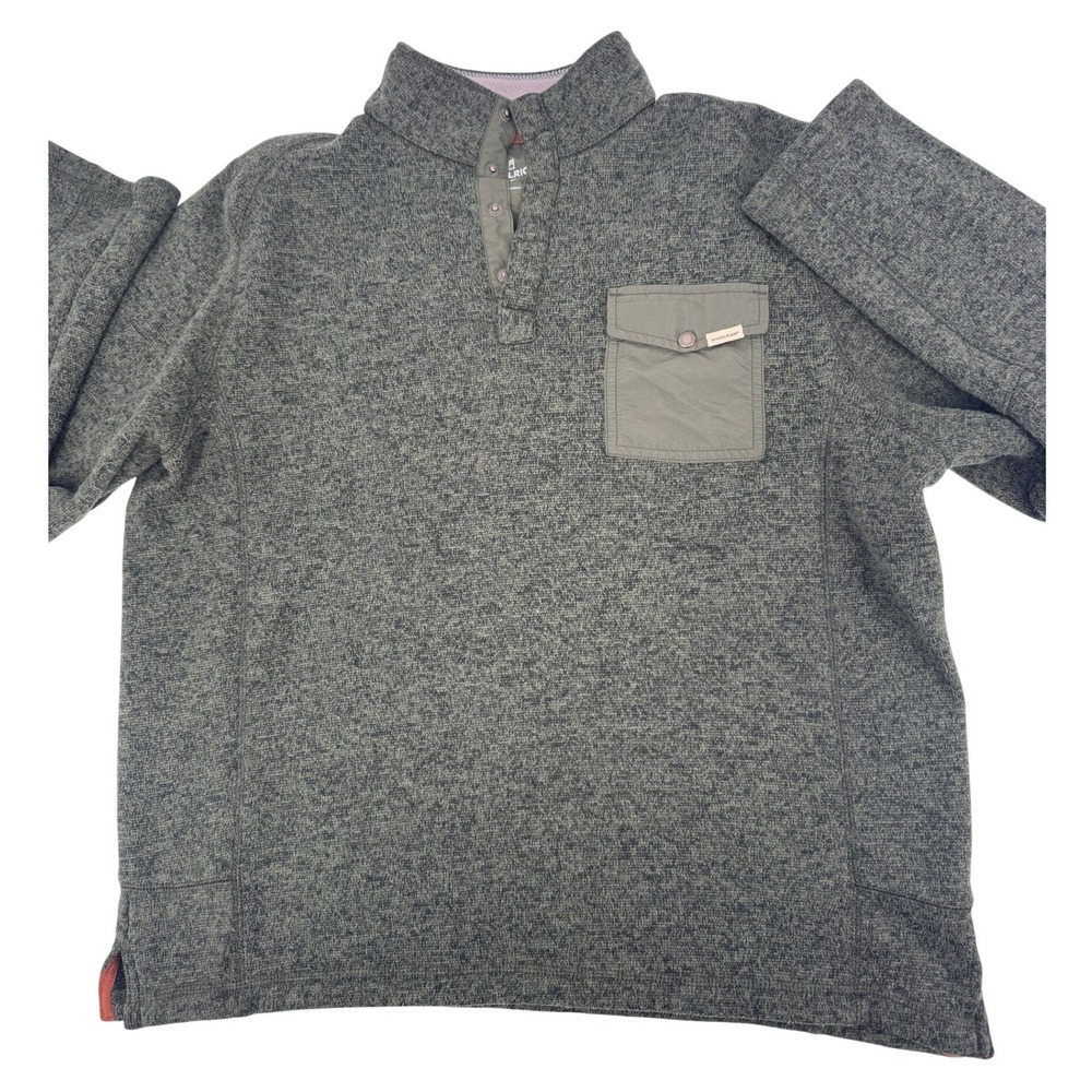 Woolrich Men's Quarter Zip Pullover Sweater Heathered Green‎ Size Large